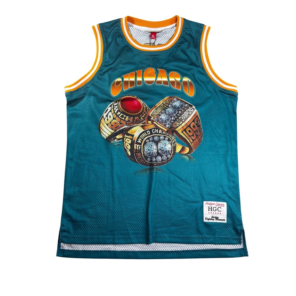 Headgear Classics Jordan Defining Moments Basketball Jersey Teal Green XL HGC171